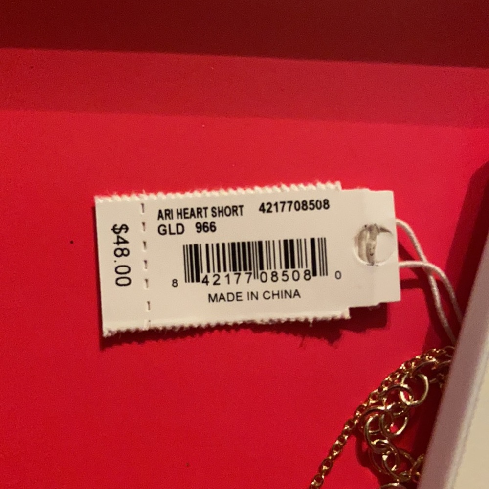 NWT Kendra Scott Ari Heart Gold Pendant Necklace watercolor illusion - Picture 8 of 8